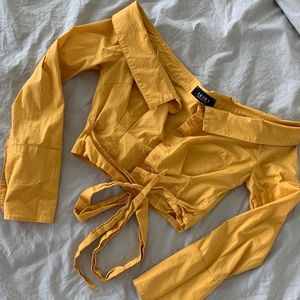 Yellow off shoulder top
